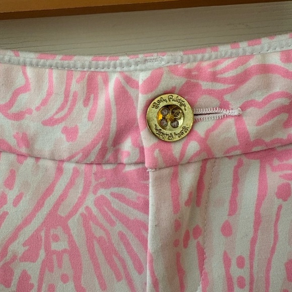 Lilly Pulitzer Jayne knit pelican pink Sea cup shorts size 0 fit larger - Picture 8 of 12